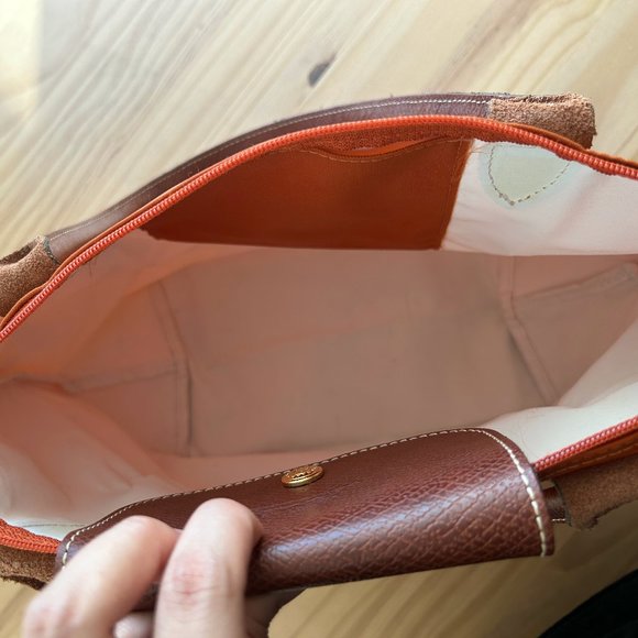 Longchamp Le Pliage | Orange Shoulder Tote Bag - Picture 11 of 13